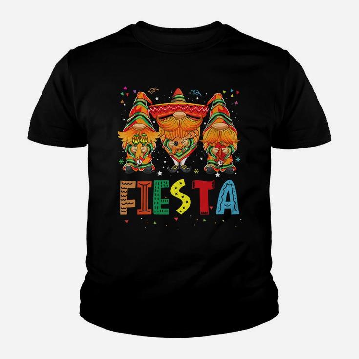 Let's Fiesta Cinco De Mayo Latin Gnomes Mexican Party Poncho Youth T-shirt