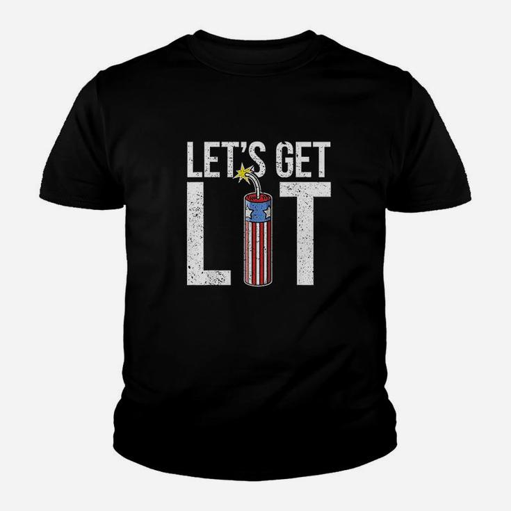 Lets Get Lit Usa Flag Youth T-shirt