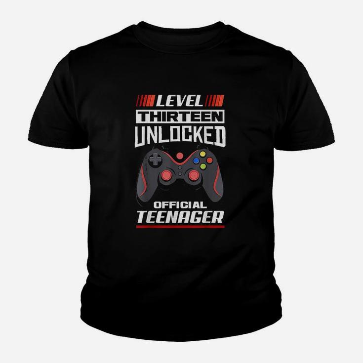 Level 13 Unlocked 13 Birthday Gamer Youth T-shirt