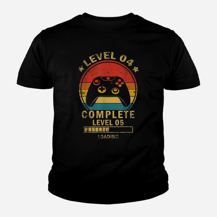 Level 4 Complete Level 5 Loading Gamers 4Th Birthday Gift Youth T-shirt