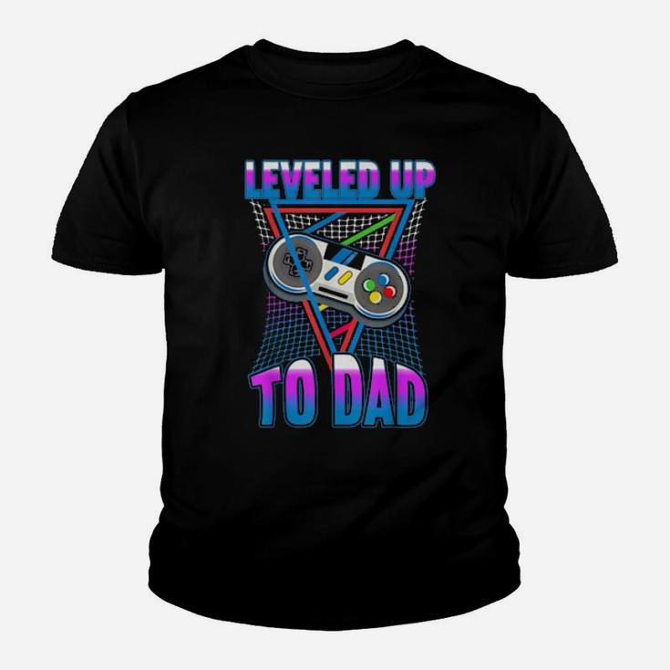 Leveled Up To Dad Gender Reveal Youth T-shirt