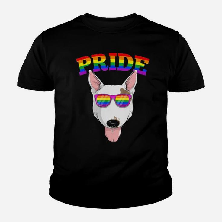 Lgbt Bull Terrier Dog Gay Pride Rainbow Lgbtq Cute Gift Youth T-shirt