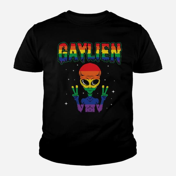 Lgbt Funny Gay Alien Gaylien Rainbow Pride Gift Youth T-shirt