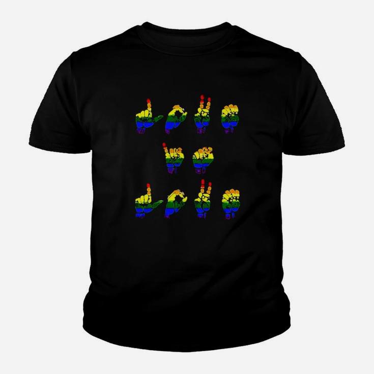 Lgbt Hand Signs Design Youth T-shirt