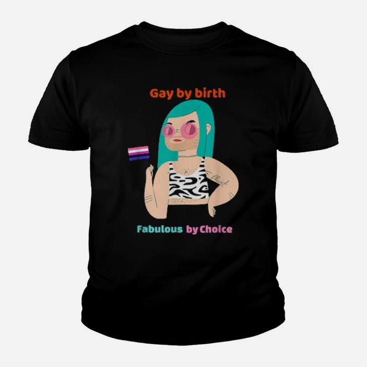 Lgbt Proud Gay By Birth Youth T-shirt
