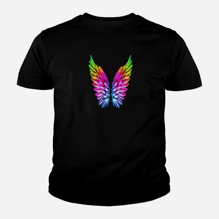 Lgbt Rainbow Wings Rainbow Gay  Lesbian Pride Angels Youth T-shirt