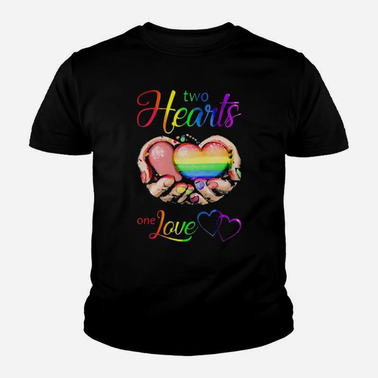 Lgbt Two Hearts One Love Youth T-shirt