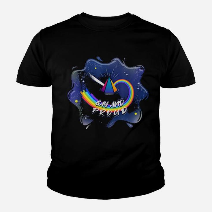 Lgbtq Gay And Proud Galaxy Rainbow Youth T-shirt