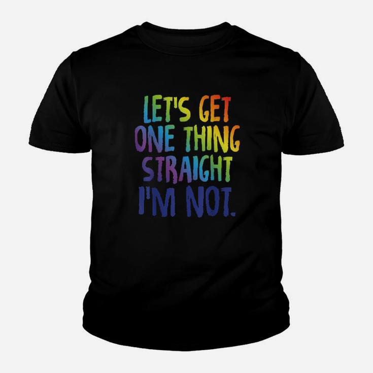 Lgbtq Rainbow Pride  Not Straights Gay Lesbian Youth T-shirt