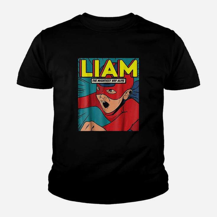 Liam The Superhero  Birthday Fighter I Superhero Youth T-shirt