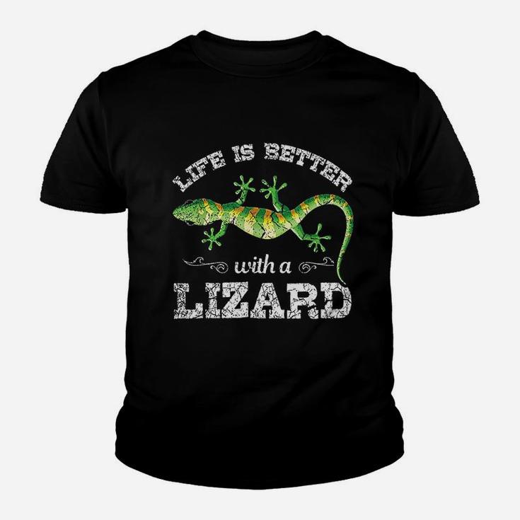 Life Is Better With A Lizard Youth T-shirt