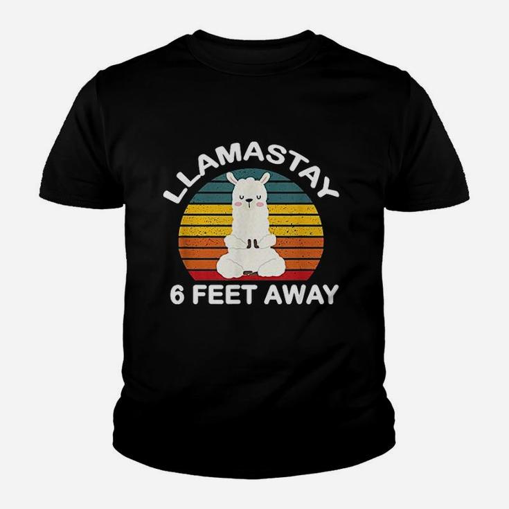 Llamastay 6 Feet Away Youth T-shirt