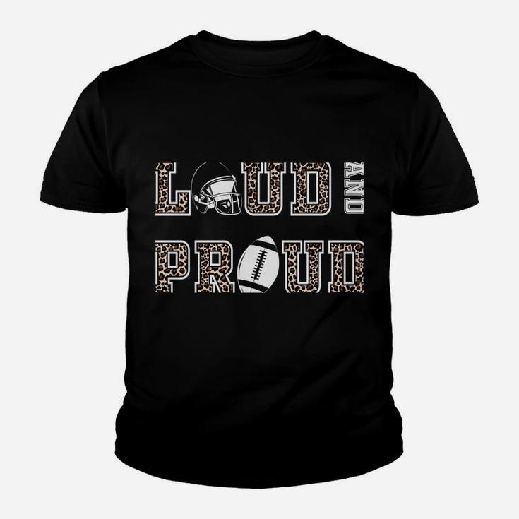 Loud And Proud Football Aunt Leopard Print Cheetah Pattern Sweatshirt Youth T-shirt
