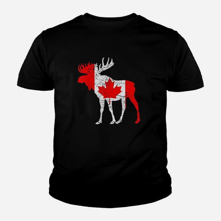 Love Canada Moose Funny Pride Maple Flag Gift Youth T-shirt