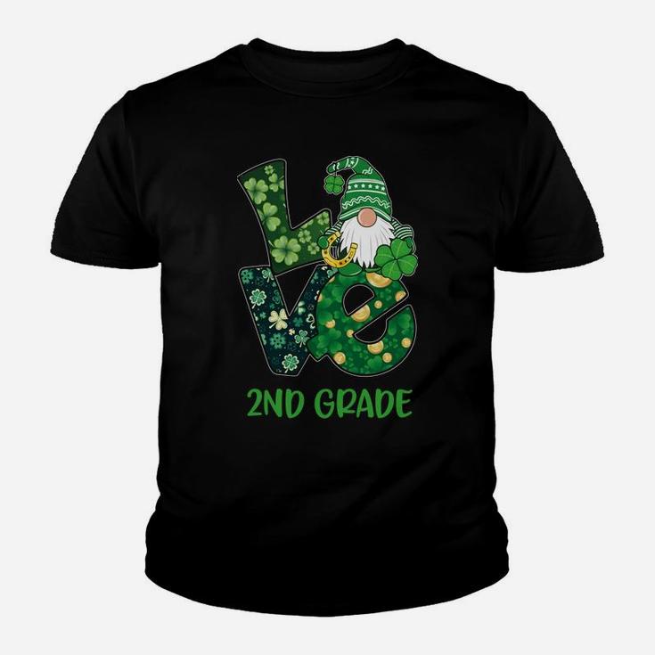 Love Gnome 2Nd Grade St Patricks Day Teacher Or Student Youth T-shirt