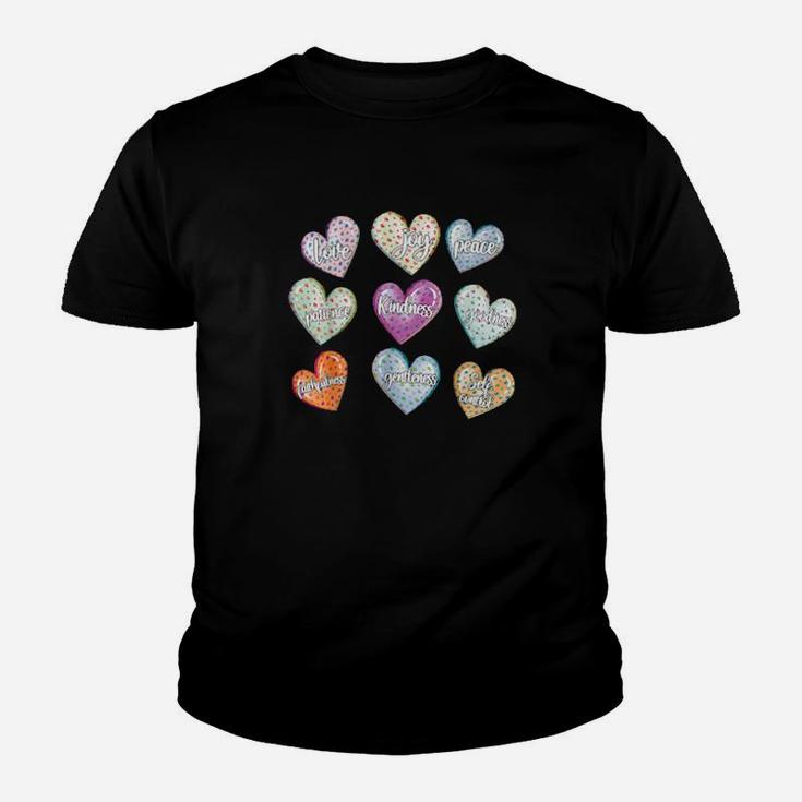Love Joy Peace Kindness Valentine Hearts Youth T-shirt