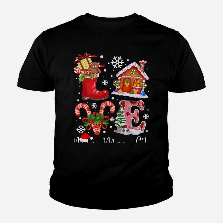 Love Mom-Mom Life Christmas - Grandma Gift Youth T-shirt
