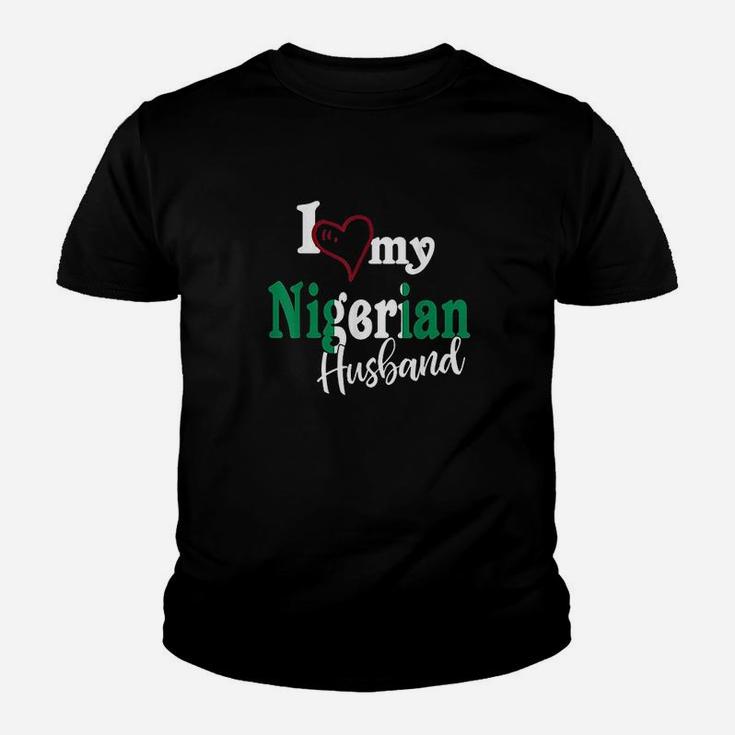 Love My Nigerian  Husband Nigeria Couples Matching Gift Naija Youth T-shirt