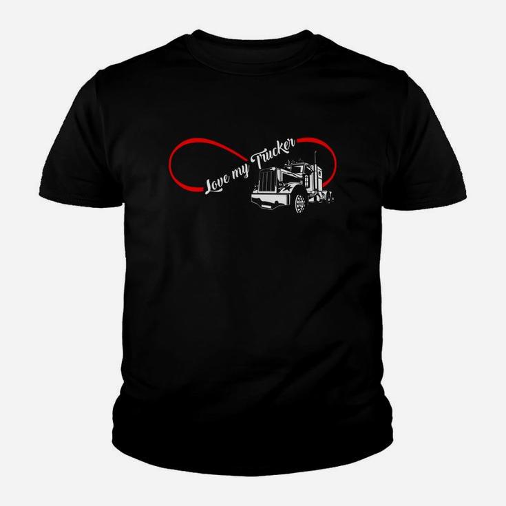 Love My Truckers Infinity Shirt Trucker Truck Driver Husband Youth T-shirt