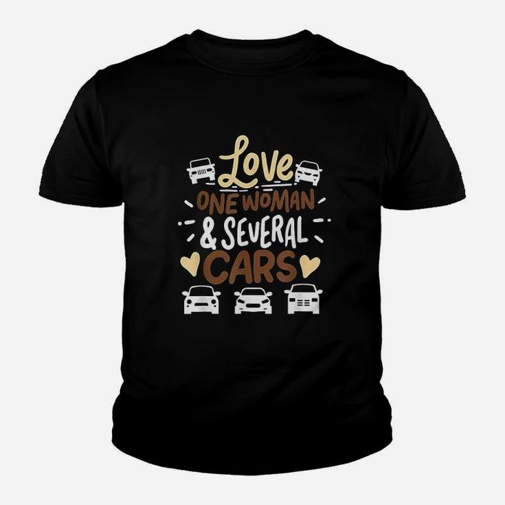 Love One Woman And Several Cars Youth T-shirt