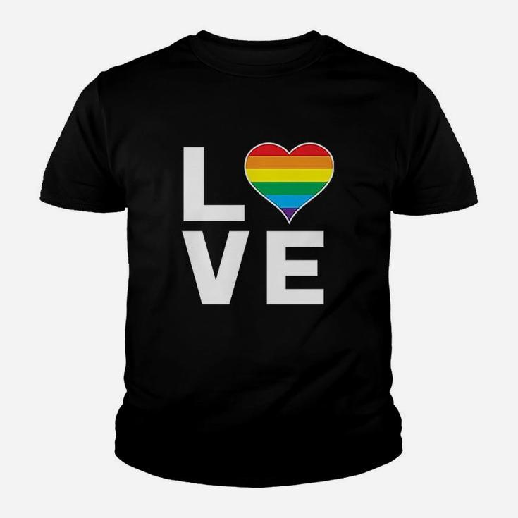 Love Rainbow Heart Youth T-shirt