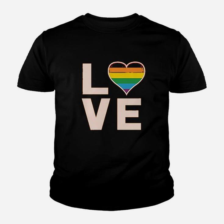 Love Rainbow Heart Youth T-shirt