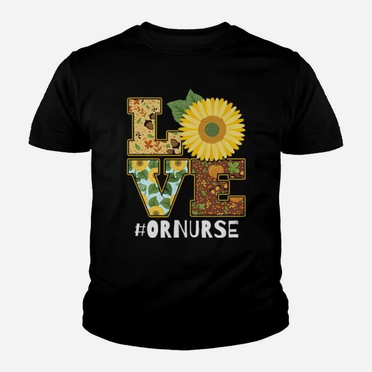 Love Sunflower Or Nurse Birthday Thanksgiving Xmas Youth T-shirt