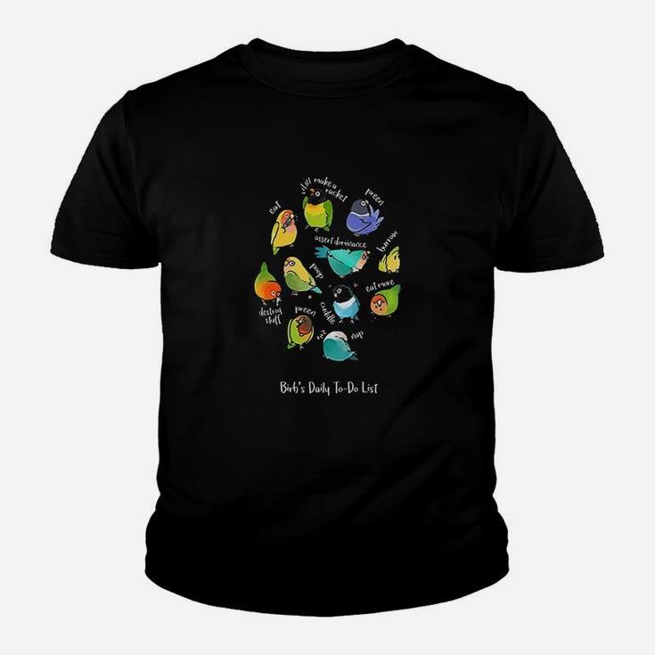 Lovebirds Daily Todo List Youth T-shirt