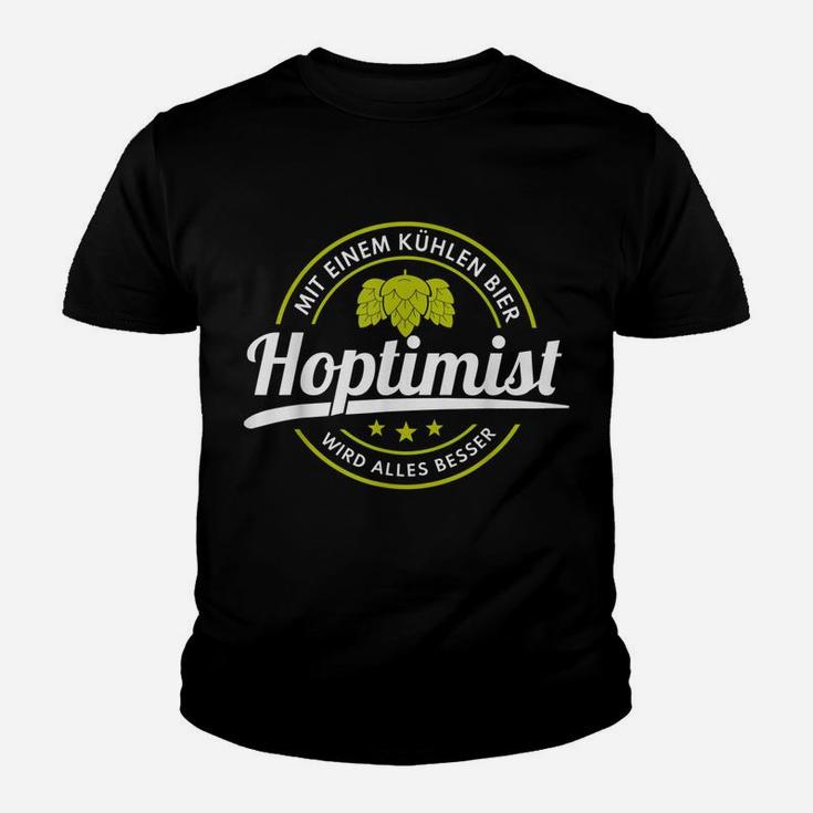 Lustiges Bier Hoptimist Bierlieb Kinder T-Shirt