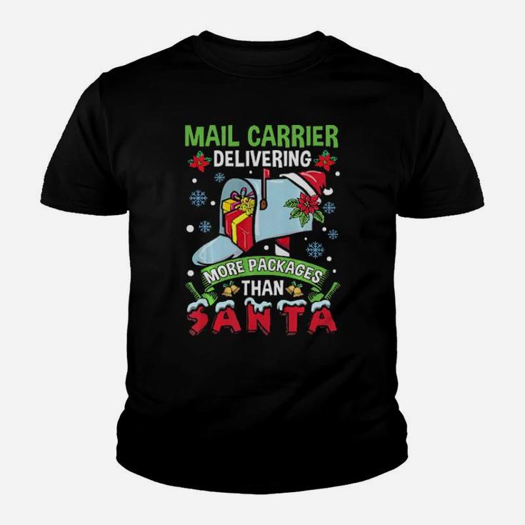 Mail Carrier Delivering More Packages Than Santa Youth T-shirt