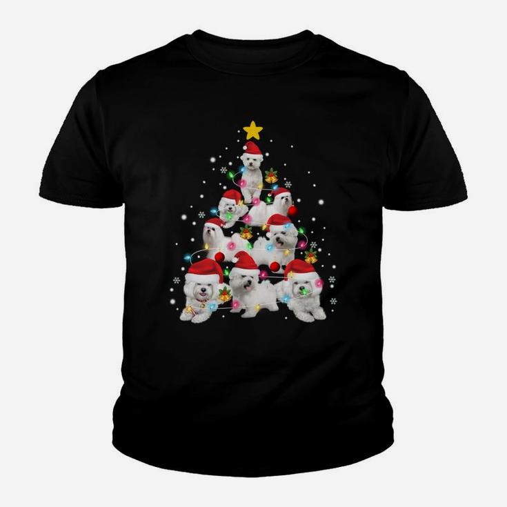 Maltese Dog Christmas Tree Funny Xmas Maltese Lovers Gifts Sweatshirt Youth T-shirt