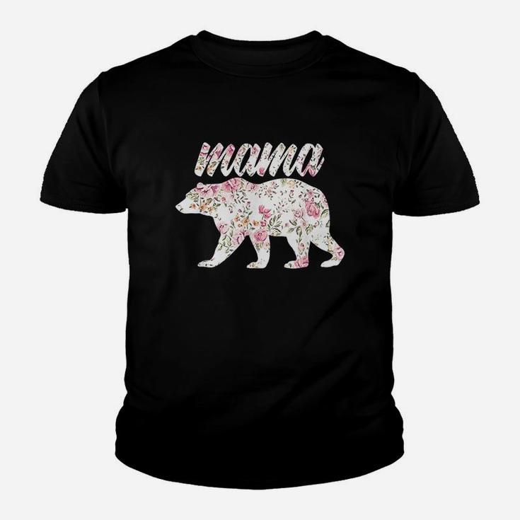 Mama Bear Floral Youth T-shirt
