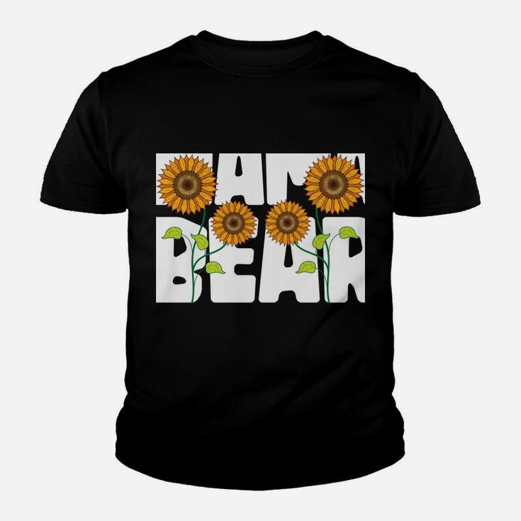 Mama Bear Mom Yellow Flower Blossom Garden Sunflower Youth T-shirt