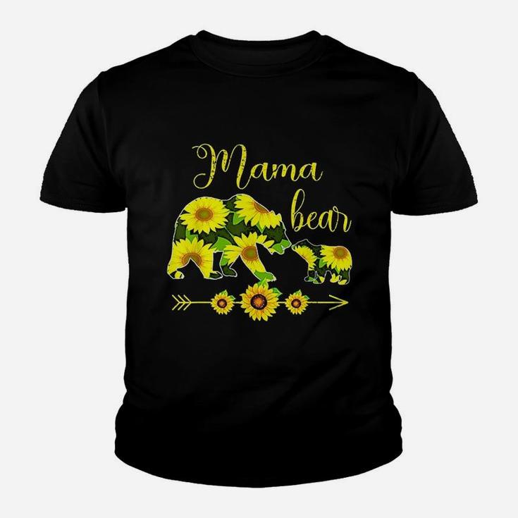 Mama Bear Sunflower Youth T-shirt