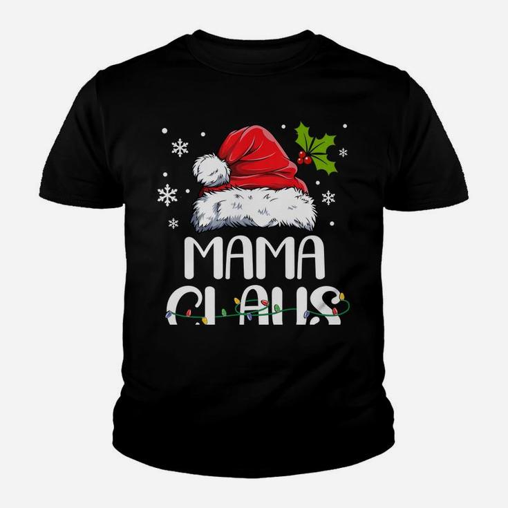 Mama Claus Santa Funny Christmas Pajama Matching Family Sweatshirt Youth T-shirt