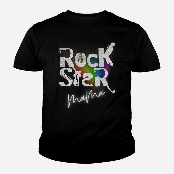 Mama Rock-Star Music-Lover Mothers-Day Distressed Rainbow Youth T-shirt