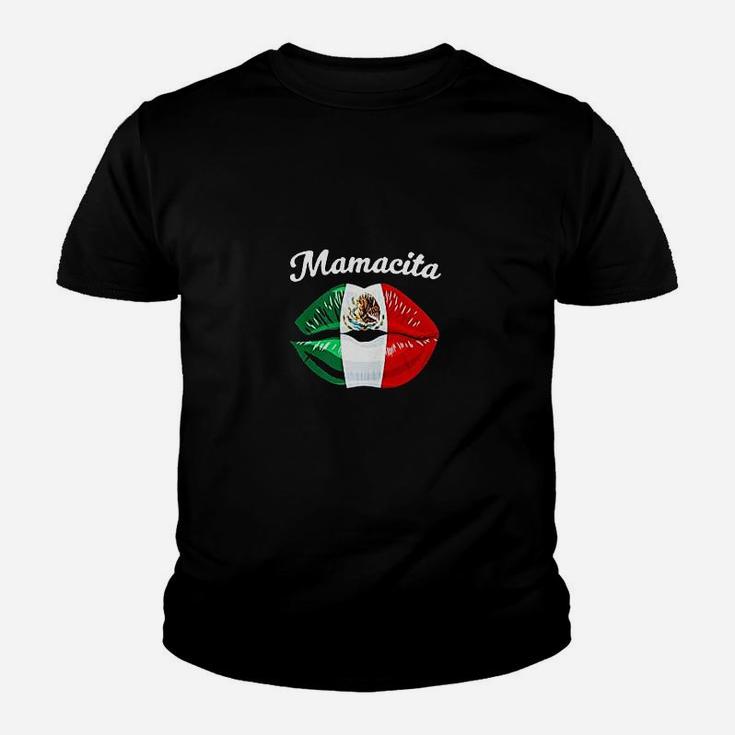 Mamacita Mexican Flag Lips Cinco De Mayo Youth T-shirt