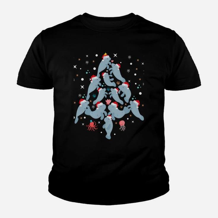Manatee Christmas Tree Matching Family Funny Xmas Tree Gifts Sweatshirt Youth T-shirt