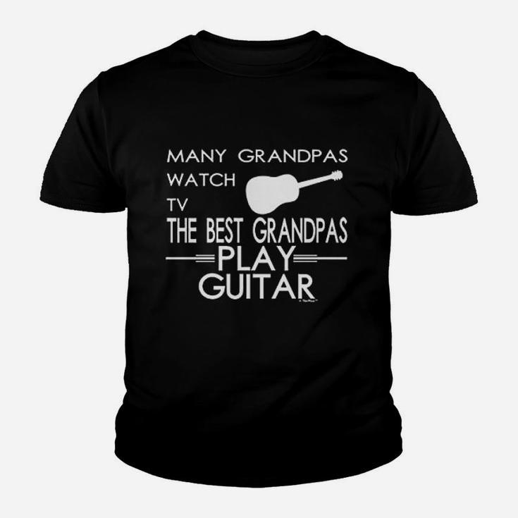 Many Grandpas Watch Tv Best Grandpas Play Guitar Youth T-shirt