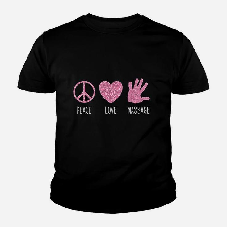 Massage Therapy Peace Love Massage Therapist Gifts Men Women Youth T-shirt