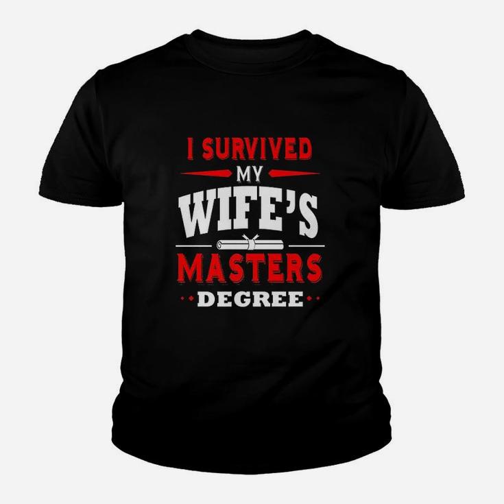 Masters Degree Funny Husband I Survived My Msw Gift Youth T-shirt