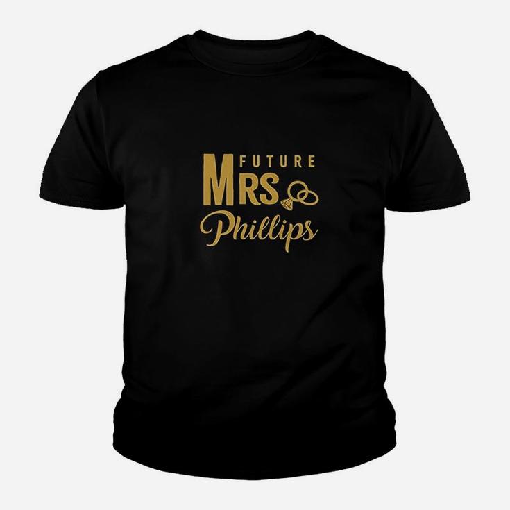 Matching Engagement Gift For Women Bride Future Mrs Phillips Youth T-shirt
