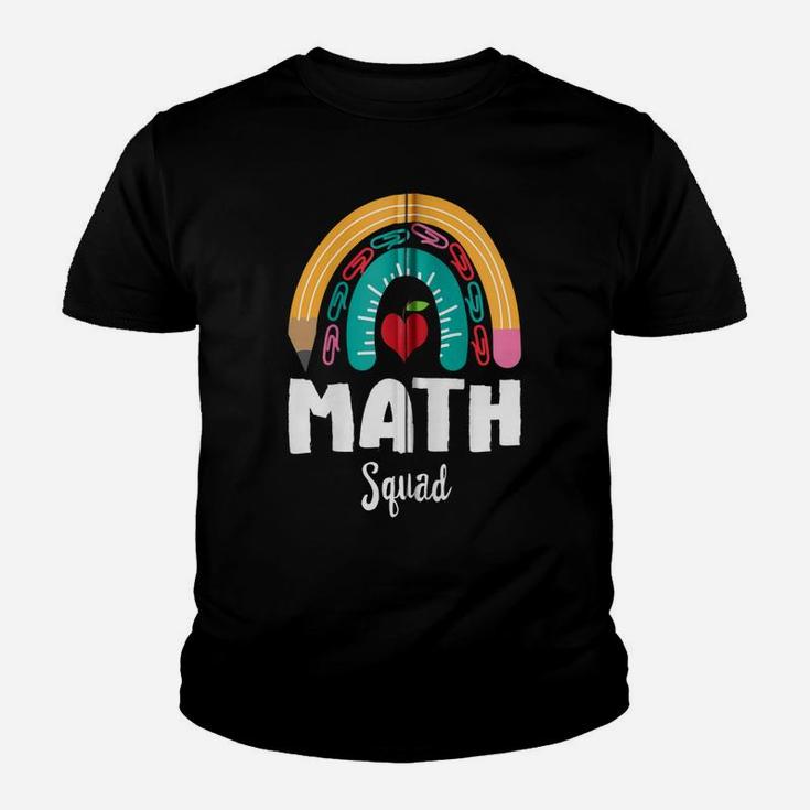 Math Squad, Funny Boho Rainbow For Teachers Zip Hoodie Youth T-shirt
