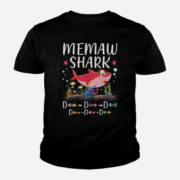 Memaw Shark Shirt, Funny Mother's Day Floral Gift Youth T-shirt