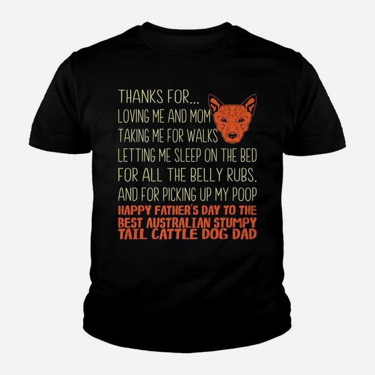 Mens Australian Stumpy Tail Cattle Dog Dad Father's Day Gift Youth T-shirt