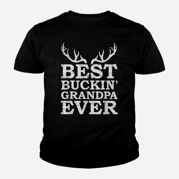 Mens Best Buckin' Grandpa Ever Hunting Youth T-shirt