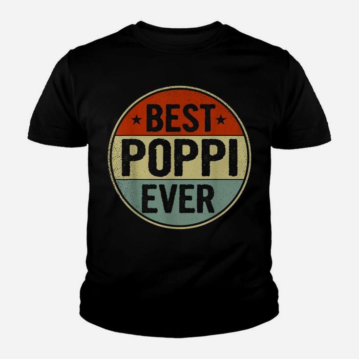 Mens Best Poppi Ever Retro Style Cool Birthday Gift For Poppi Youth T-shirt