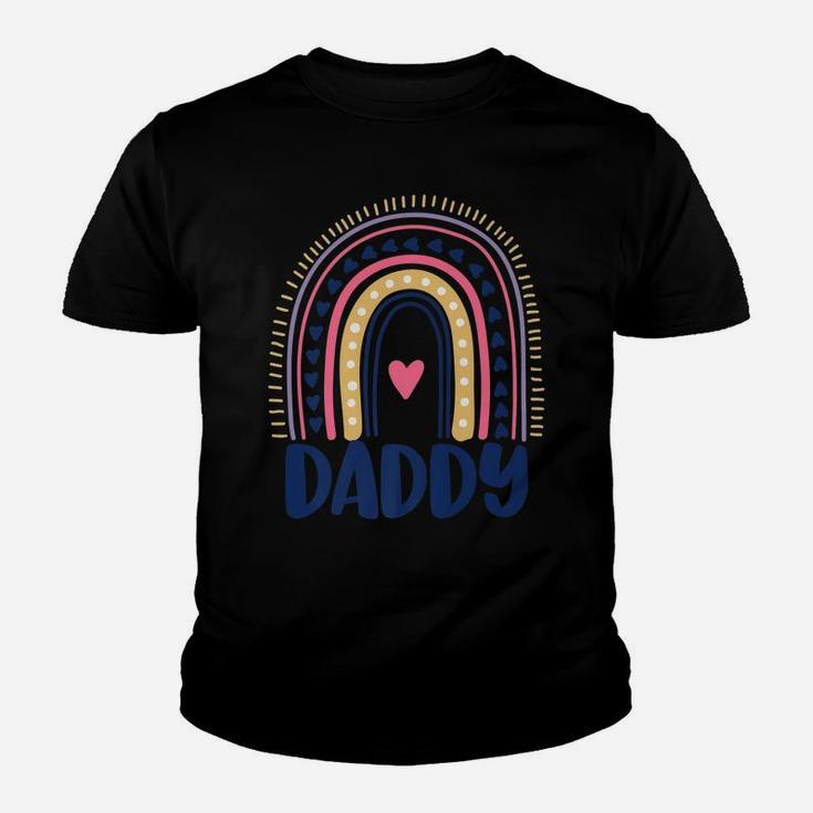 Mens Boho Rainbow Daddy Dad Of Birthday Girl Cute Matching Youth T-shirt