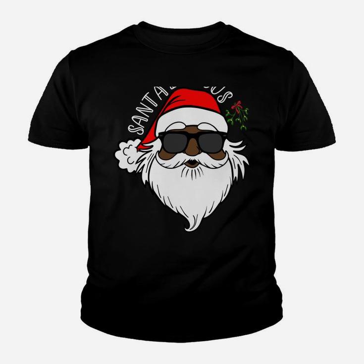 Mens Christmas Xmas African American Santa Claus Shirt Guys Sweatshirt Youth T-shirt