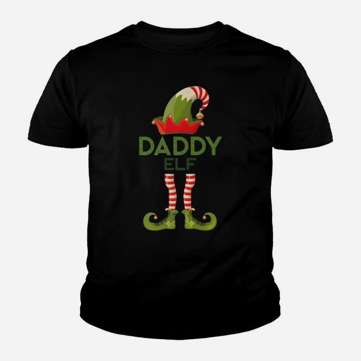 Mens Daddy Elf Matching Family Christmas Holiday Dad Father Gift Youth T-shirt